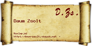 Daum Zsolt névjegykártya
